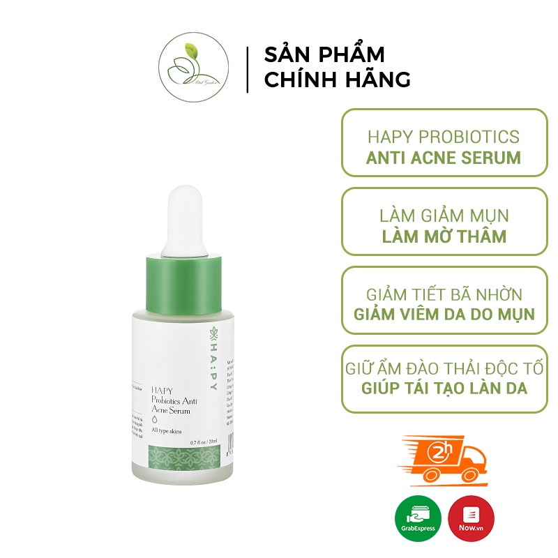 Serum dưỡng chất ha:py minigarden PROBIOTICS ANTI ACNE SERUM 20ml thải độc giúp làn da khỏe mạnh PV1030