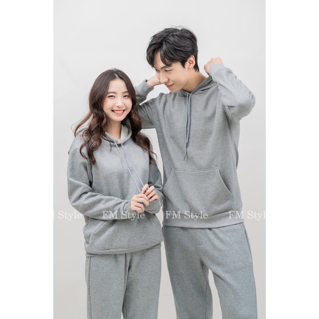 Set đồ bộ nỉ FM Style unisex nam nữ áo hoodie phối quần jocker năng động thời trang thu đông 211111111 | BigBuy360 - bigbuy360.vn