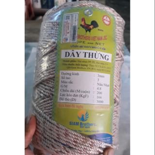 DÂY THỪNG THÁI LAN 3MM - DÂY DÙ 3MM(LOẠI 1) - DÂY THỪNG PP 3MM( 1KG)