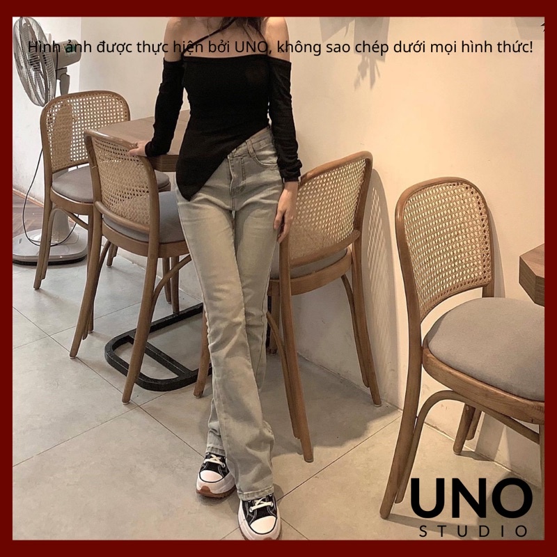 Quần bò jean ống loe form dài phong cách Hàn Quốc kèm ảnh thật và Feedback by UNO