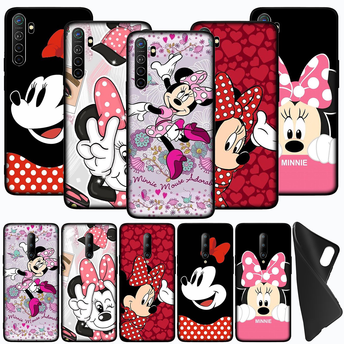 Ốp Điện Thoại Silicon Mềm Hình Mickey Minnie Cho Oppo Realme C17 C15 C12 C11 C3 C2 A5 7 2 Narzo 20 Pro Realmec12 6i