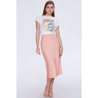 F21 Midi Satin Skirt