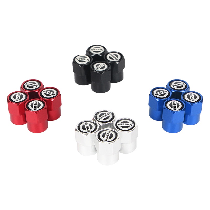 Set 4 Nắp Van Bánh Xe Hơi Bằng Hợp Kim Nhôm Chống Trộm