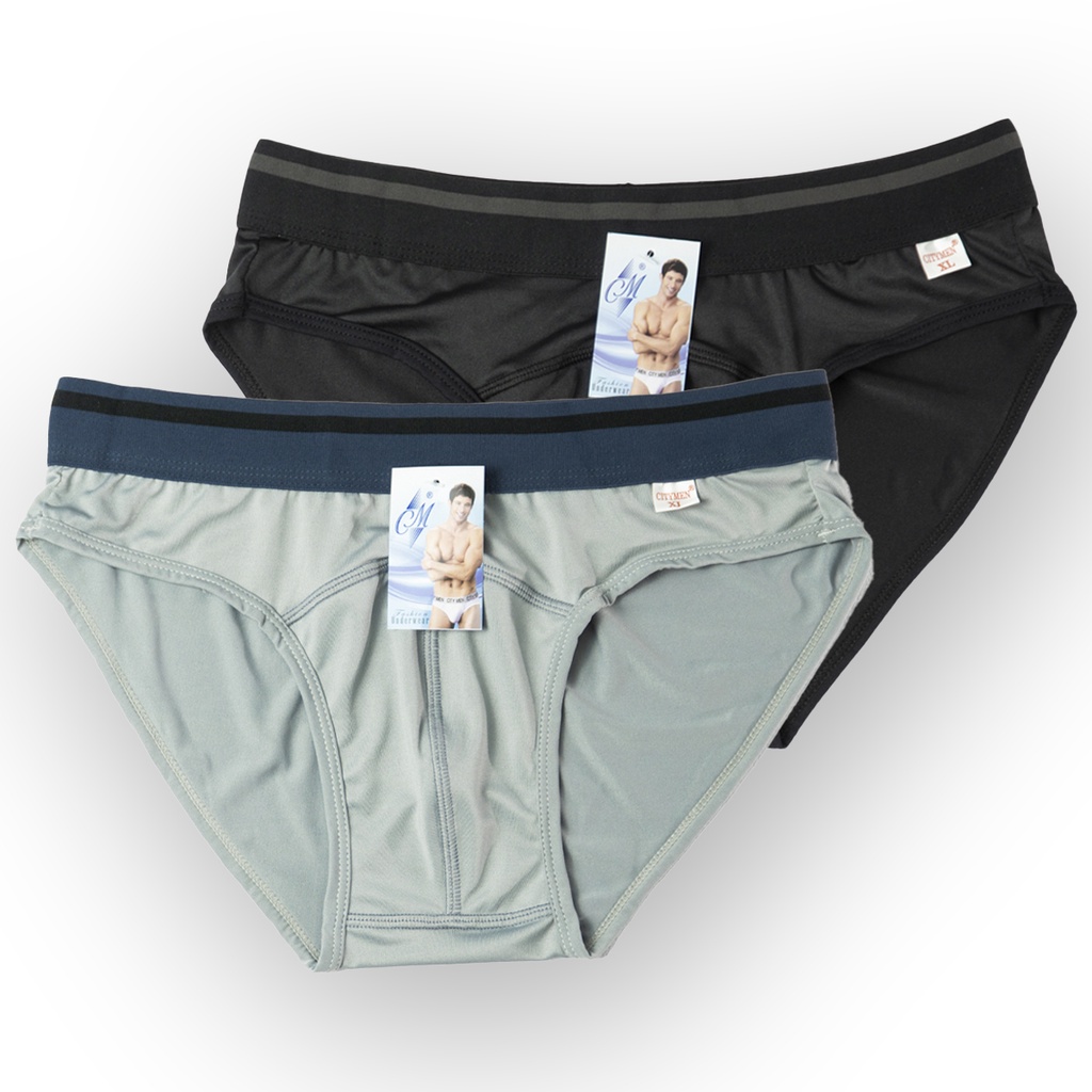 Combo 3 Quần Lót Nam CITYMEN Lưng Sọc Cao Cấp Vải Thun Lạnh Mịn Mát Cực Thấm Hút Xì Sịp Tam GIác - (Giao Màu Ngẫu Nhiên)