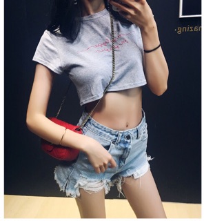 Áo thun tay ngắn croptop
