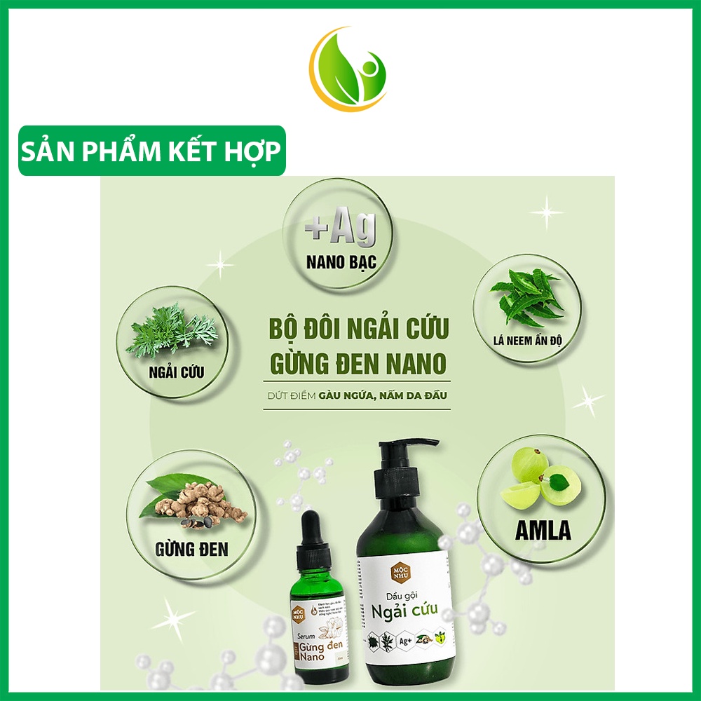 Dầu gội ngải cứu Mộc Nhu, Dầu gội Mộc Nhu thảo dược giảm gàu, ngứa, nấm da đầu 300ml