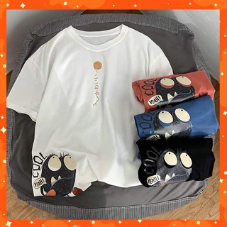 Áo thun tay lỡ cotton hình cute