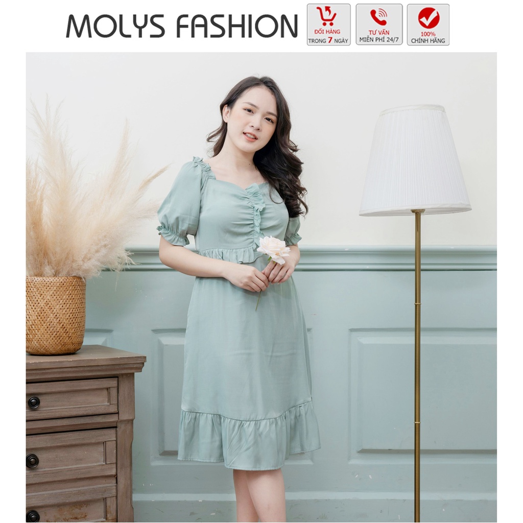 Đầm bầu kết hợp cho con bú sau sinh MOLYS M2271 dáng suông đuôi cá bất hủ mặc 3IN1,nhiều họa tiết