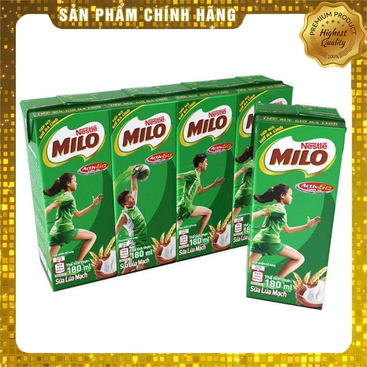 Lốc 4 Hộp Sữa Milo Lúa Mạch 180ml