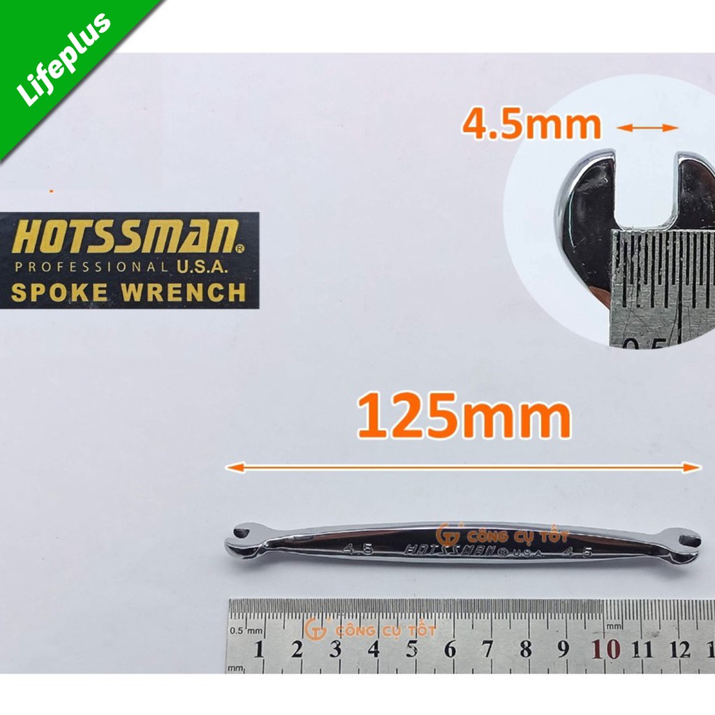 Cờ lê cân vành xe máy hai đầu 4.5mm HOTSSMAN bằng thép Crôm Vanadium