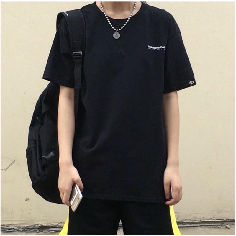 Áo thun phông logo tay nam nữ PINK tay lơ form rộng THIS IS NEVER THAT Unisex