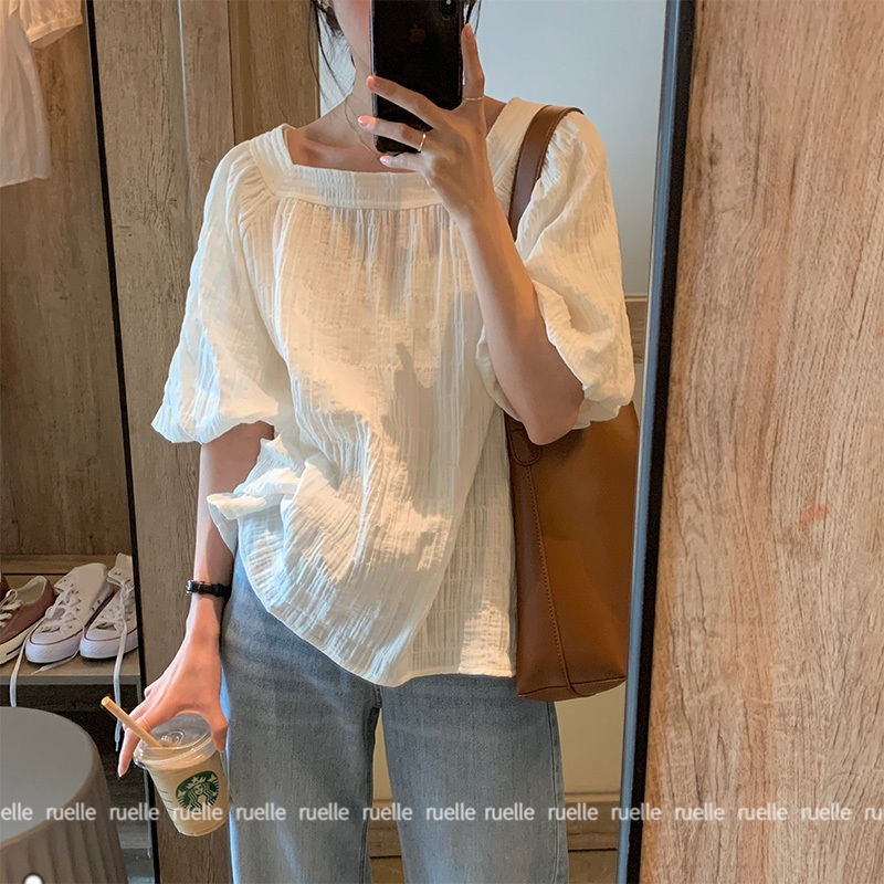 Áo Sơ Mi Tay Ngắn Dáng Rộng Thời Trang Mùa Hè Mới Cho Nữ