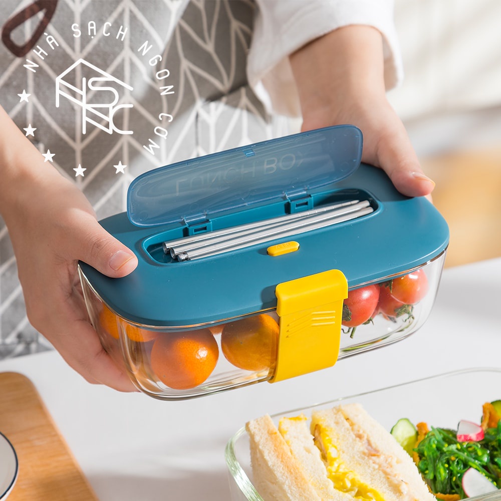 Hộp cơm thuỷ tinh kèm đũa SY2110