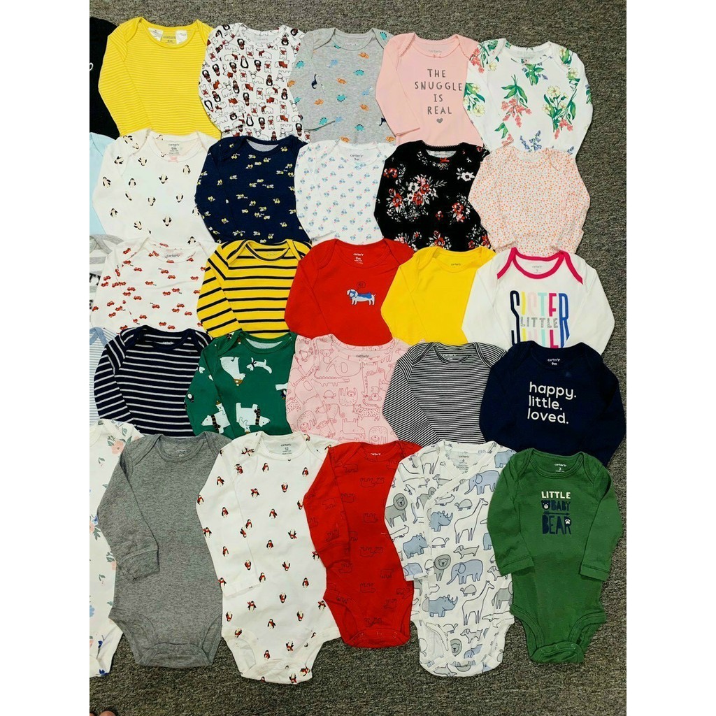 Bodysuit TQXK dài tay cho bé từ 0-24m