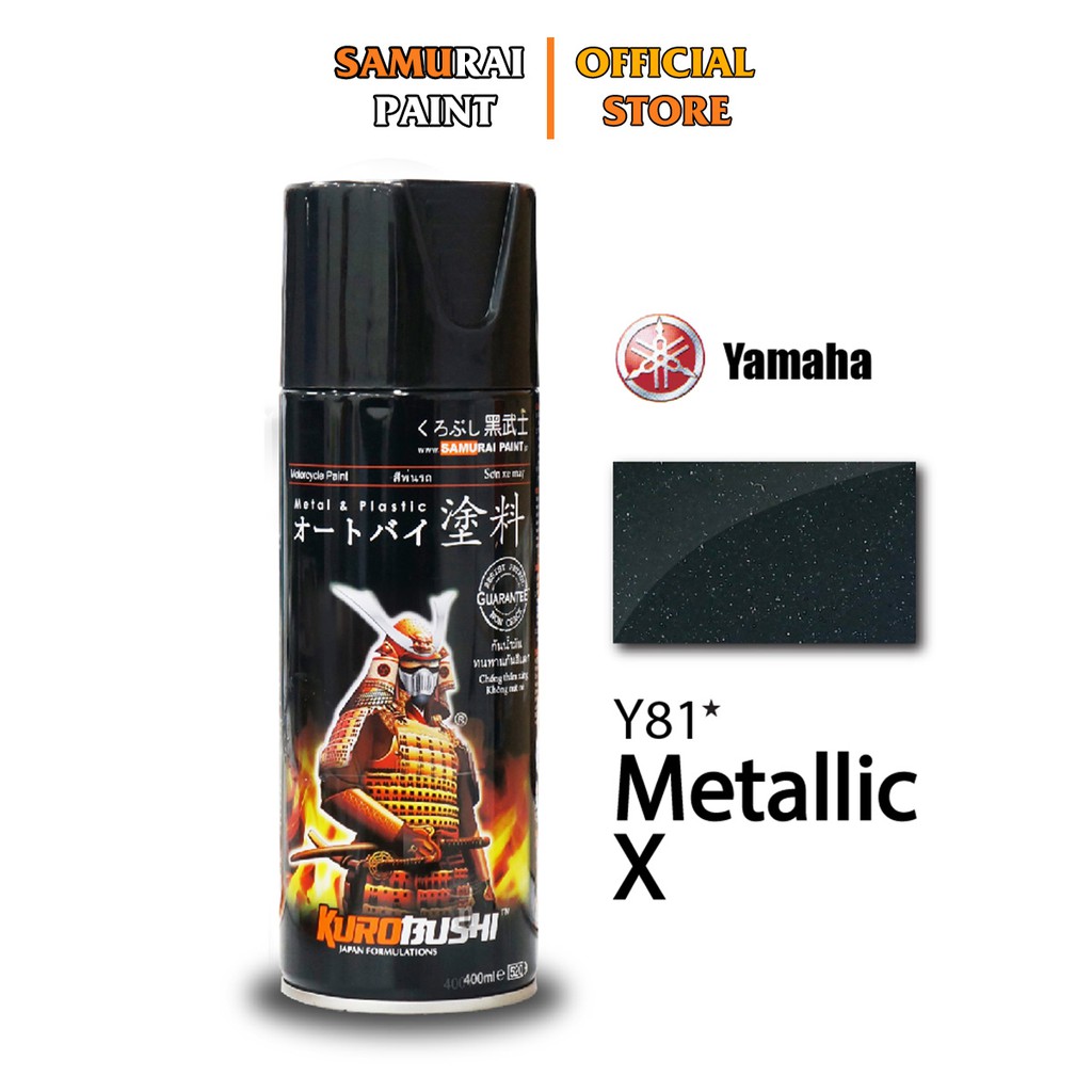 Chai Xịt Sơn Samurai Y81 Chính Hãng Màu Đen Ánh Kim
