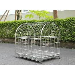 Chuồng inox chó mèo có khay kéo dễ dàng vệ sinh s1 ( kích thước 60x45x55 cm)