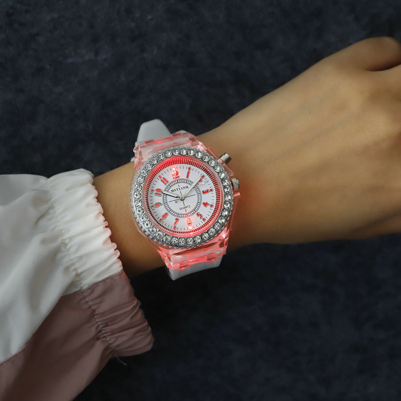 Đồng hồ thời trang nam nữ Mstianq LED 7 phát sáng màu cực đẹp | BigBuy360 - bigbuy360.vn