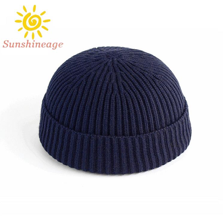 Mũ beanie len màu trơn phong cách retro thời trang thu đông dành cho nam và nữ