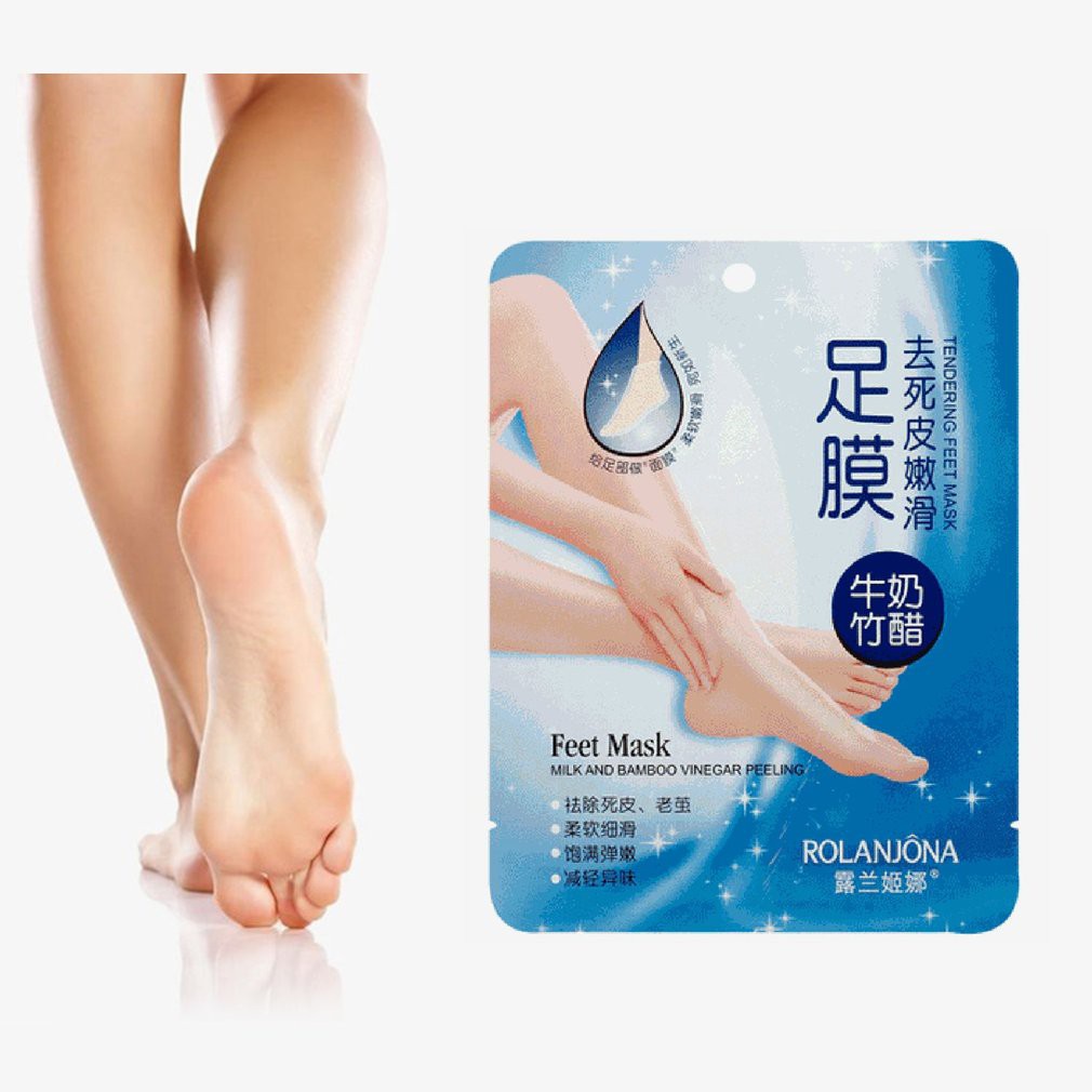 1 Cặp Mặt Nạ Chân Chiết Xuất Thực Vật Tẩy Tế Bào Chết Chăm Sóc Da 0528/1 cặp mặt nạ chân Rolanjona chiết xuất sữa làm mềm và tẩy da chết cho chân