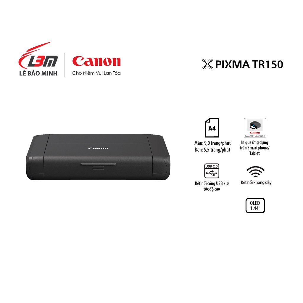 Máy in Phun Di Động Canon Pixma TR 150 Kèm Pin