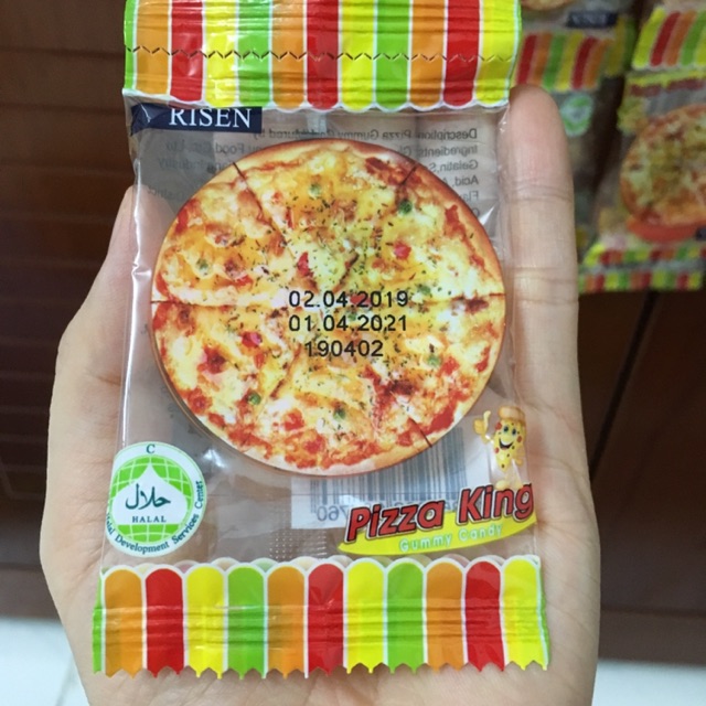 [Lốc 50 gói] Kẹo dẻo hình bánh Pizza Risen Mỹ cho bé ăn vặt vừa ngon vừa rẻ