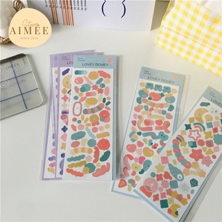 Sticker lovey dovey trang trí toploader, bullet journal - Aimée Store