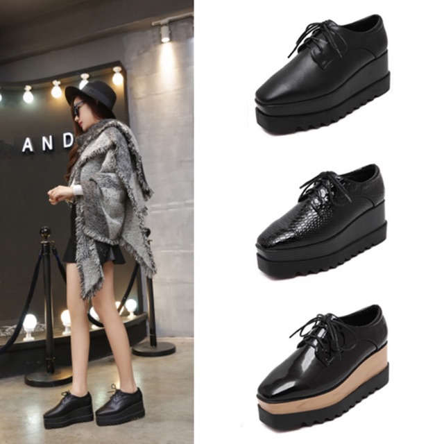 Giày da đế bánh mì Stella