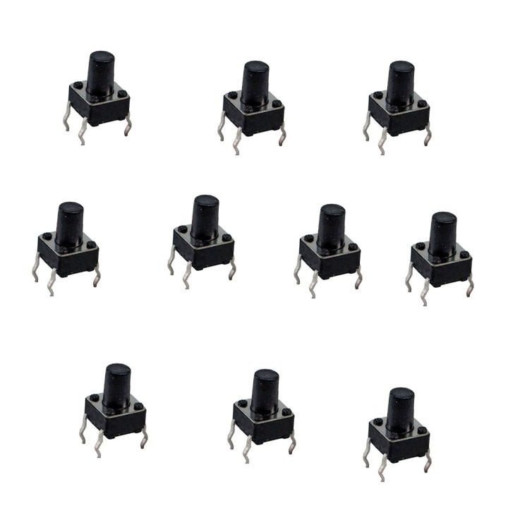 Bộ 10 Nút Nhấn 4 Chân 6x6x8mm