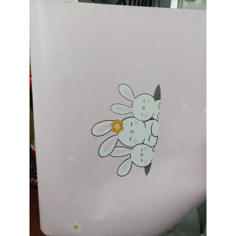Giấy dán tường hình thỏ hồng có keo sẵn khổ rộng 45cm, giấy decal dán tường hình con vật dễ thương - Lala Mart