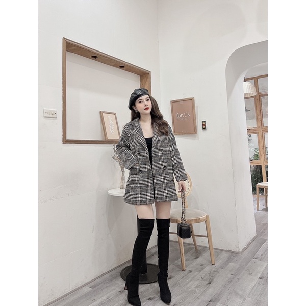 [FREESHIP - HÀNG LOẠI 1] ÁO DẠ KẺ 6 KHUY BASIC CỰC HOT | BigBuy360 - bigbuy360.vn