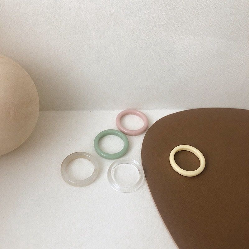 Nhẫn Acrylic Thiết Kế Đơn Giản Cá Tính Phong Cách Hàn Quốc