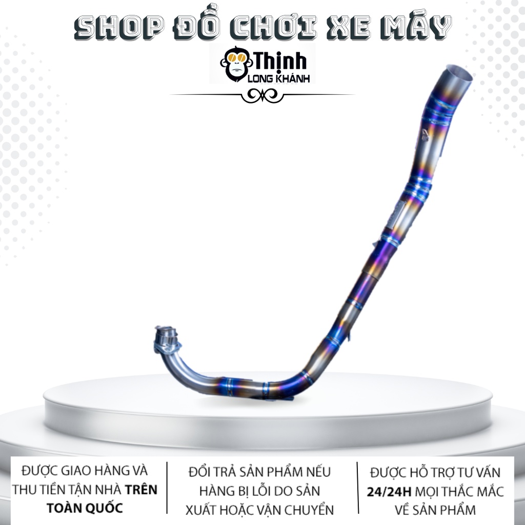 Cổ pô titan 2 Khúc BenT-Fast thương hiệu độc quyền👍
