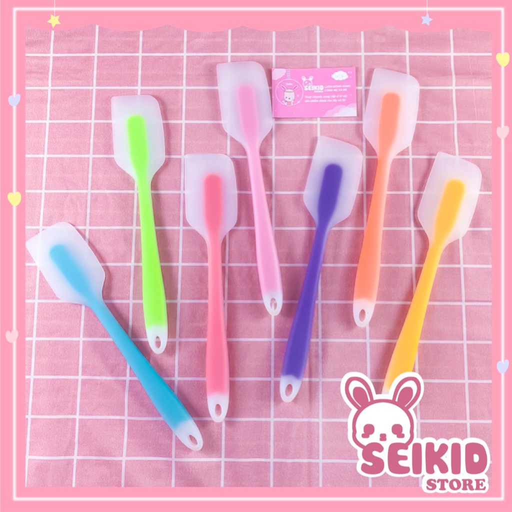 Phới làm bánh ,Cây vét kem vét bột silicon cao cấp size lớn 27cm Seikid