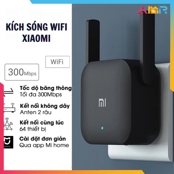 Kích Sóng Wifi Xiaomi Repeater Pro - Tốc độ 300mbps - Bắt Sóng Xuyên Tường - Tăng Độ Mạnh Wifi (Bảo Hành 12 Tháng)