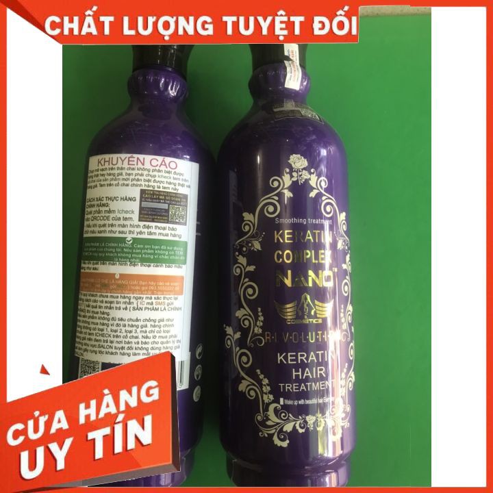 [CHÍNH HÃNG ]  KEM KERATIN  COMPLEX NANO SMOOTHING TREATMENT  1000MLPHỤC HỒI   tóc hư tổn  tóc yếu tóc nát  đã qua sử lý