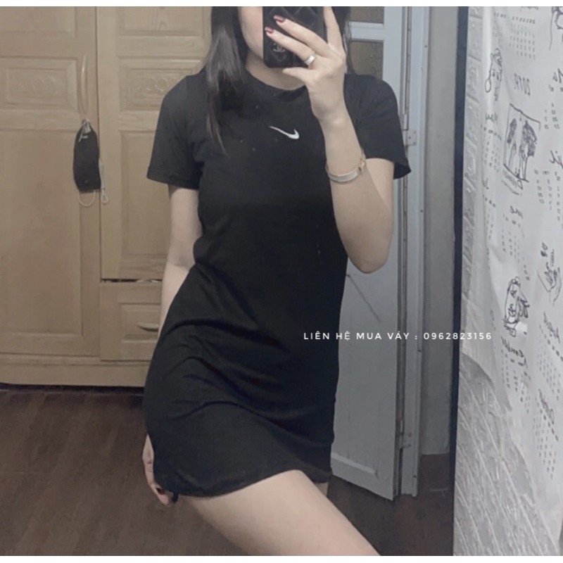 [Mã WAMT1505 giảm 10K đơn 0K] sẵn/ váy body logo siu xinh, váy đen tay ngắn (FREESIZE co dãn) ☺️ ảnh thật sau | BigBuy360 - bigbuy360.vn