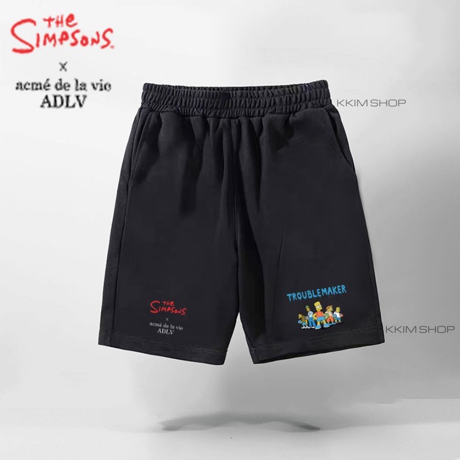 QUẦN SHORT ADLV The Simpsons Nam Nữ, quần đùi thun unisex form rộng thể thao, lửng cộc ngắn mặc nhà KKIMSHOP