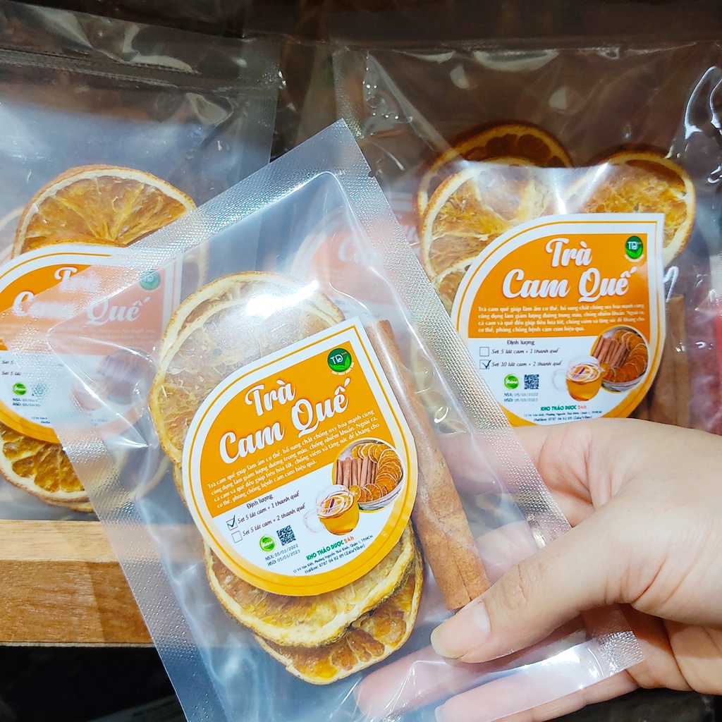 Trà cam quế thượng hạng, giữ ấm cơ thể, giải cảm, tăng sức miễn dịch, giảm đau họng, sáng da, chống lão hóa