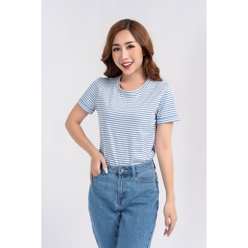 Áo Thun Nữ Kẻ Sọc Ngang Tay Phễu YODY Vô Cùng Thoải Mái Và Thoáng Mát PPN4260 | BigBuy360 - bigbuy360.vn