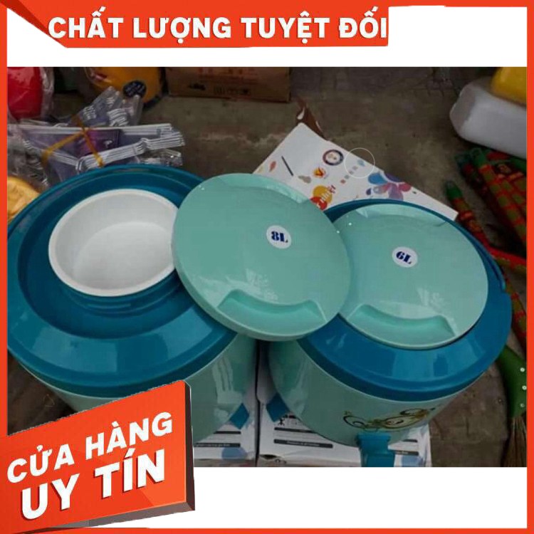 Bình Giữ Nhiệt Có Vòi Rót Và Quai Xách Nhựa Việt Nhật Loại To Cao Cấp 6L - 8L - 10L Thùng đá giữ nhiệt Cao Cấp