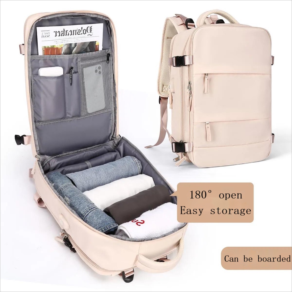 Ba lô máy tính xách tay 15,6 inch của nữ ba lô túi du lịch dung tích lớn túi đựng máy tính đa chức năng của nam giới