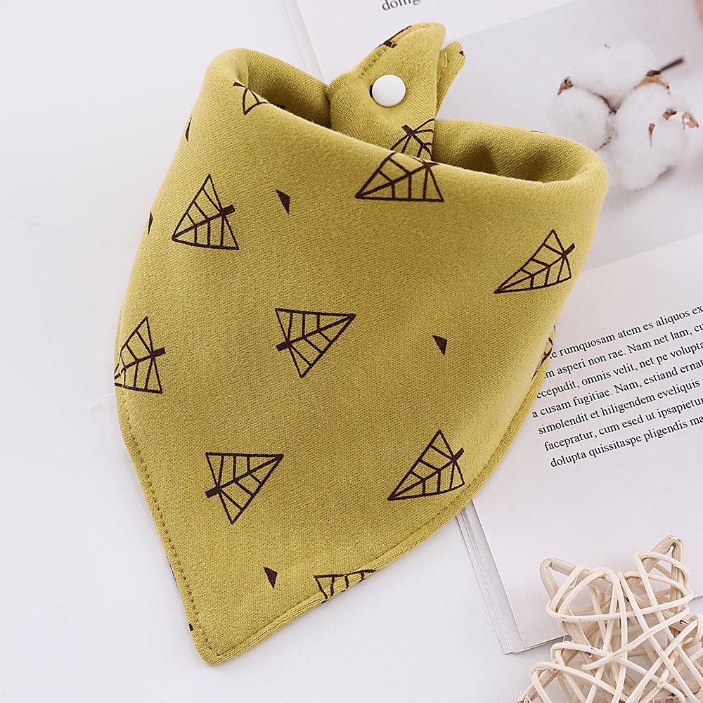 Yếm Ăn Cotton Hai Lớp Siêu Mềm In Họa Tiết Hoạt Hình Có Thể Điều Chỉnh Cho Bé Sơ Sinh