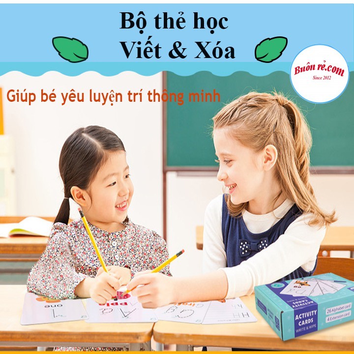 Bộ thẻ học thông minh viết xóa giúp bé học dễ dàng thú vị -Buôn rẻ 00131