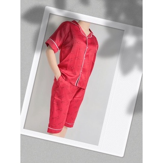 Bộ pijama cộc lửng-bộ ngủ nữ chất lụa satin