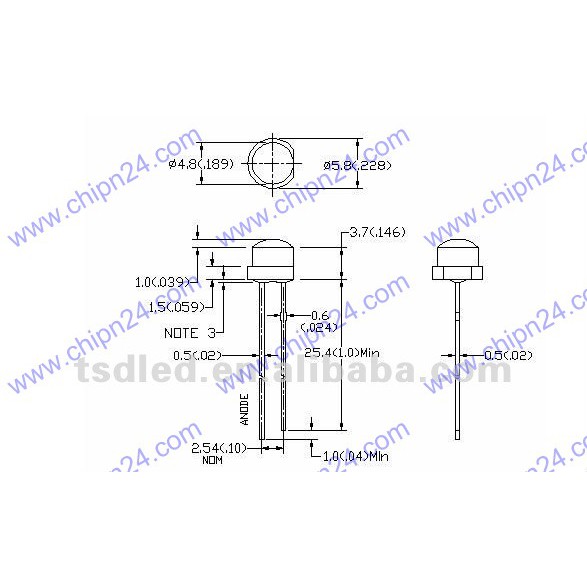 [50 CON] Led 5mm Lùn màu TRẮNG (LT5)