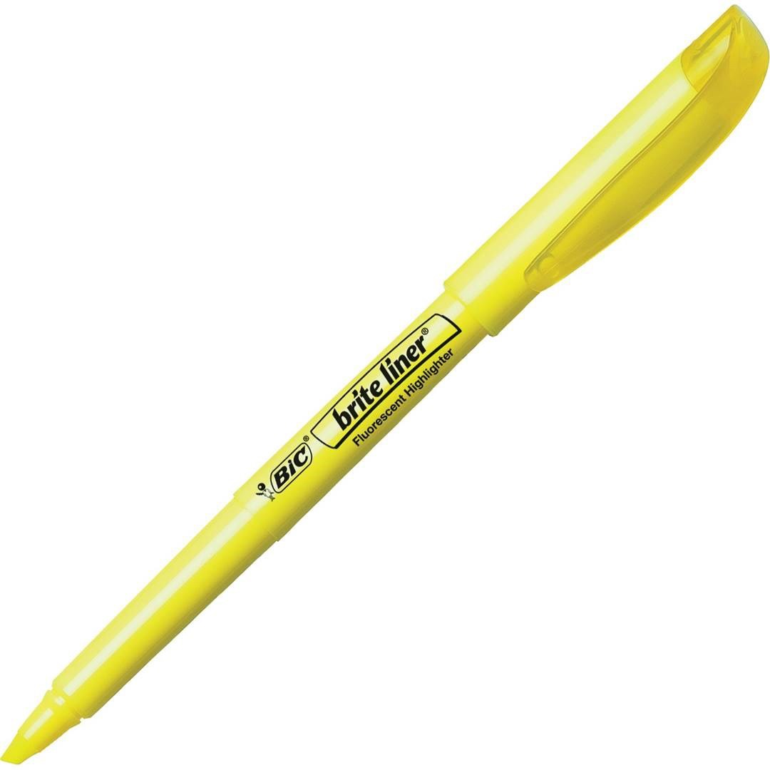 BÚT DẠ QUANG MÀU VÀNG BIC Fluorescent Ink Slim Highlighter