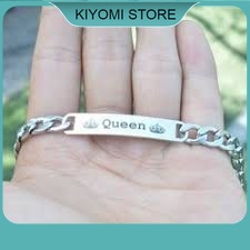 Lắc Tay Cặp Đôi Inox Khắc Tên Theo Yêu Cầu Cá Tính Bảo Hành 1 Năm KIYOMI STORE