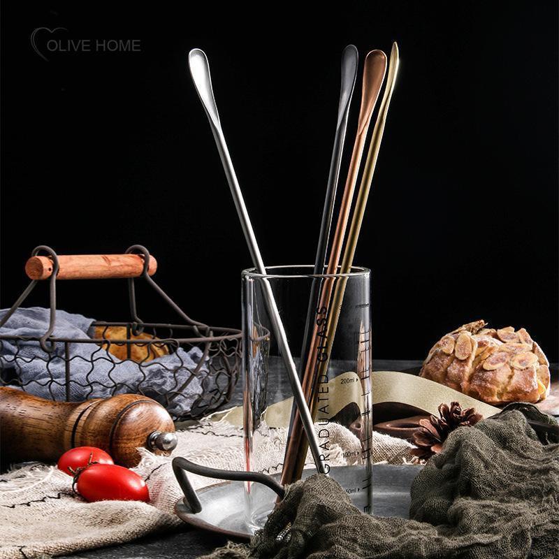 Muỗng khuấy cà phê bằng thép không gỉ tay cầm dài tiện dụng