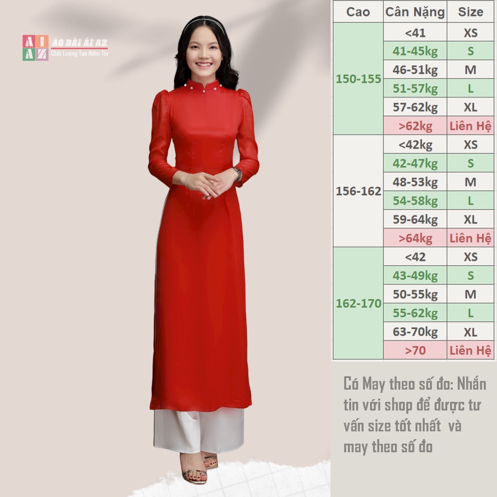 Áo Dài Cách Tân Nữ 4 Tà Vai Bồng Tơ Óng AD16