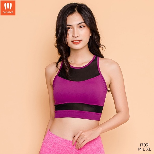 Áo tập gym yoga nữ dáng croptop sát nách GYMME - 17031